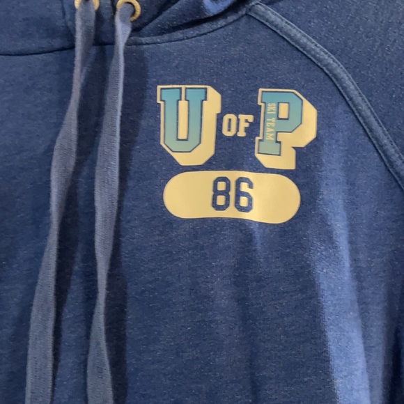 Pink Victoria Secrets Medium Blue university hoodie - Picture 2 of 7